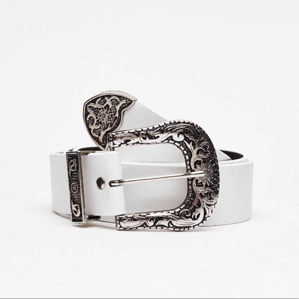 Nasty Gal Never Second West Faux Leather Western Belt